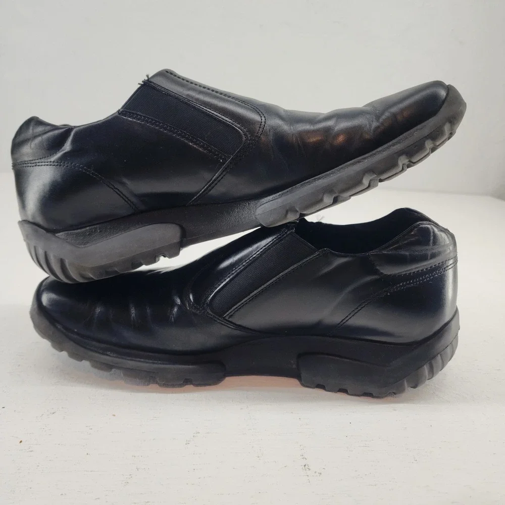 Donald J Pliner Mens Black Leather Slip On Loafers‎ Size 9 M Business Casual
